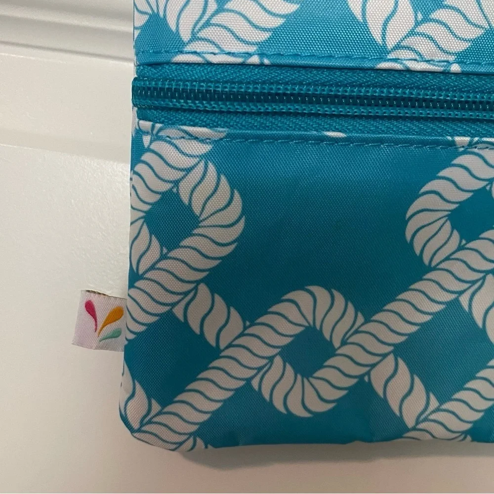 NEW For Color Crossbody Bag Purse Blue White - Picture 4 of 8